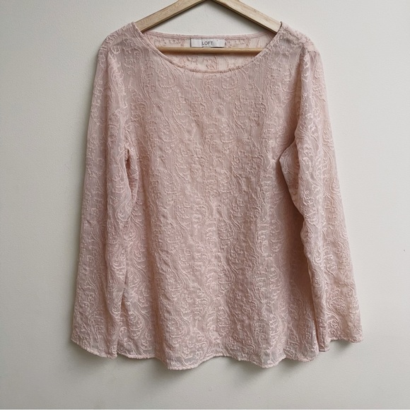 LOFT Tops - Loft Blush Pink Long Sleeve